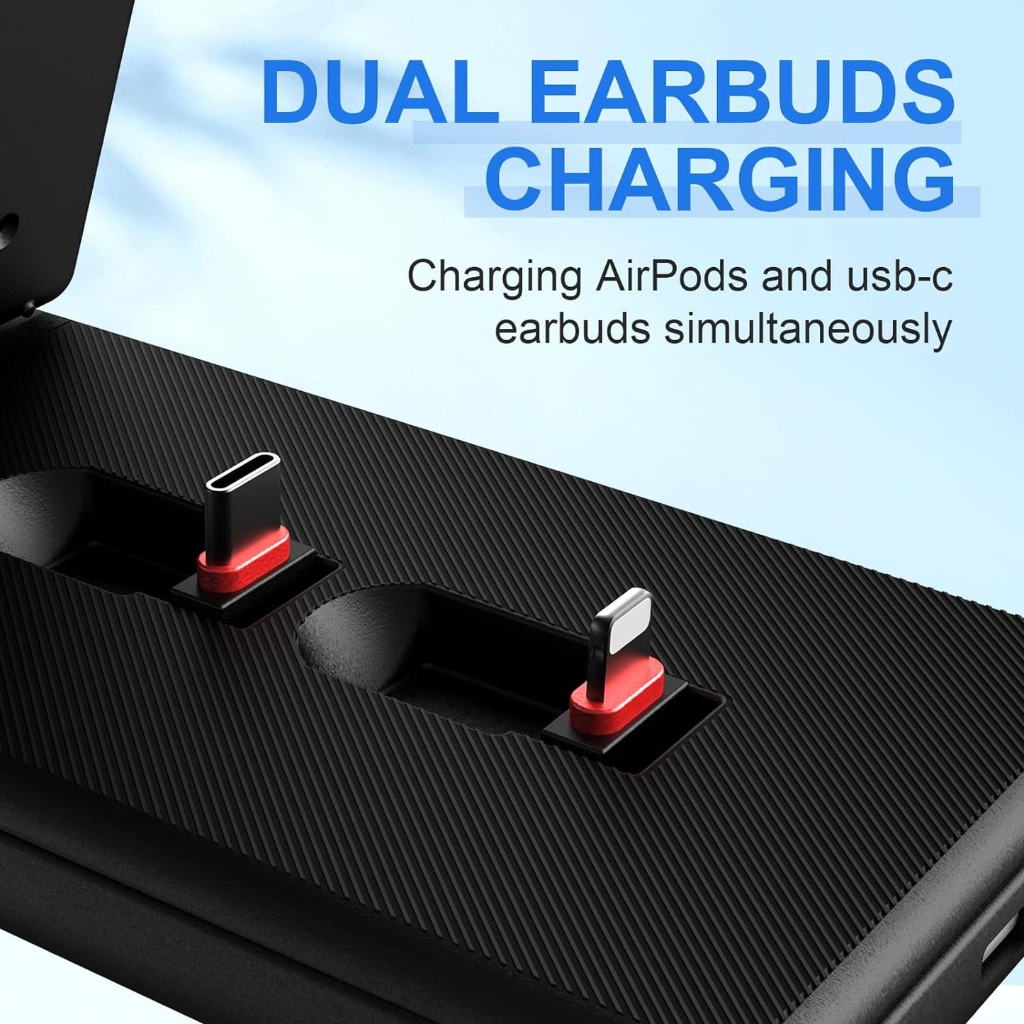 25W PD Fast Charger: 4-in-1 Foldable Stand for iPhone 14/13/12/11/X, Apple Watch, AirPods & Earbuds